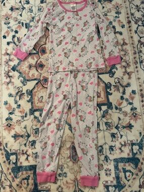 Swiggles Unicorn Print Pajama Set with Pink Trim